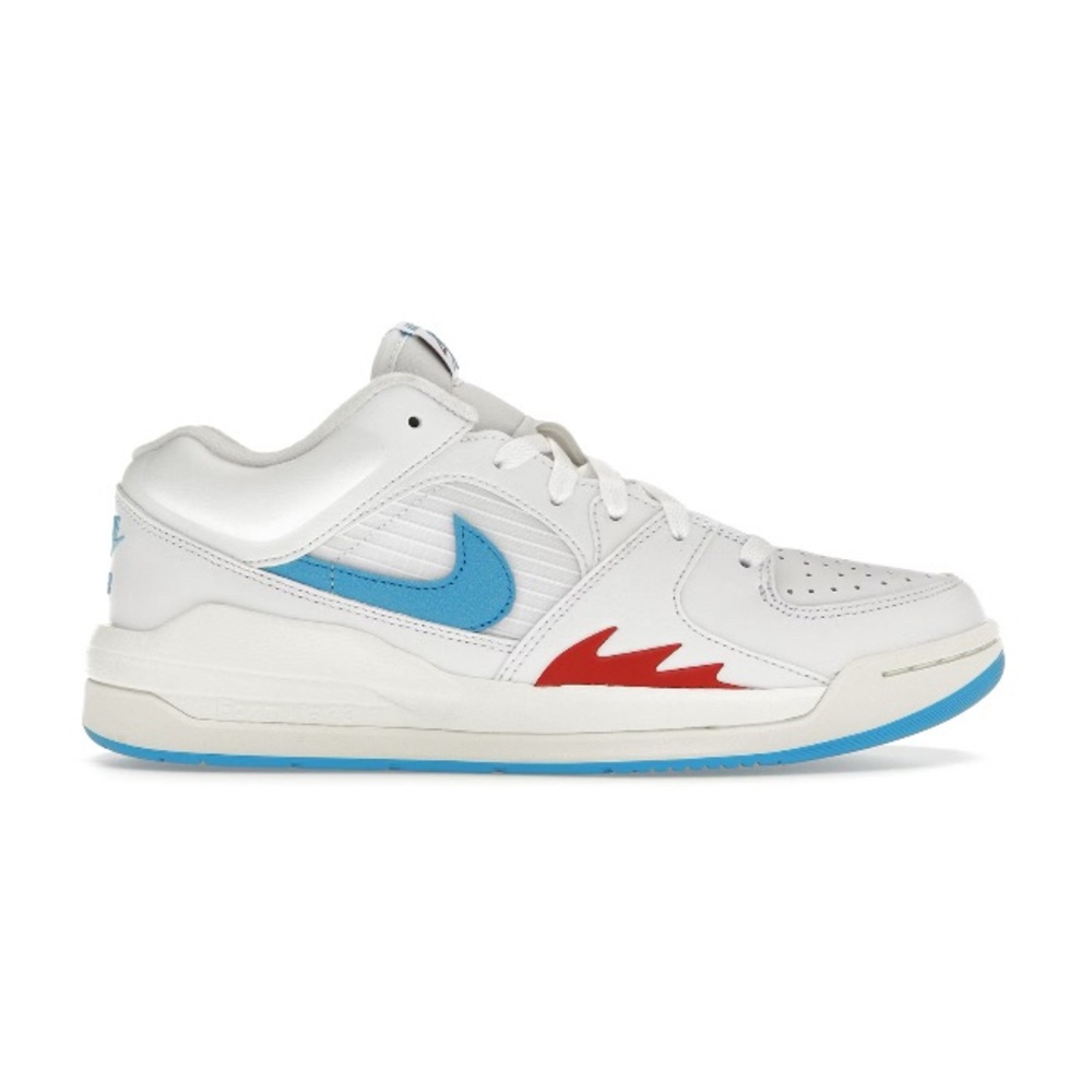 Jordan Stadium 90 Sneakers in White Blue Red
